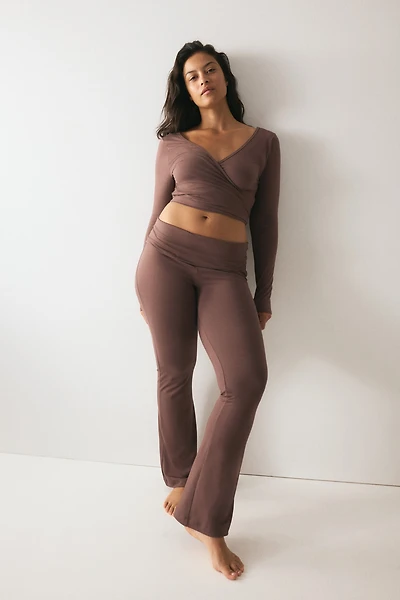 Pantalon évasé au toucher doux