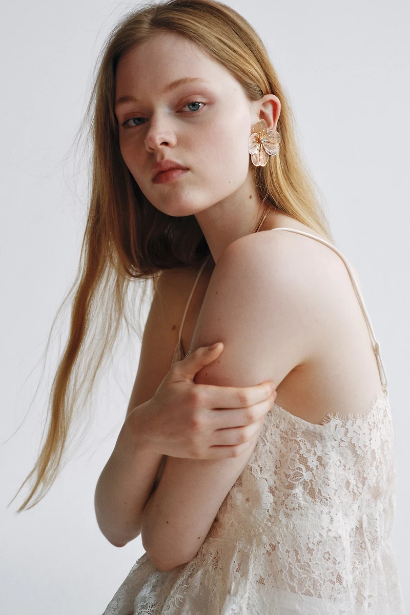 Flower-Shaped Earrings