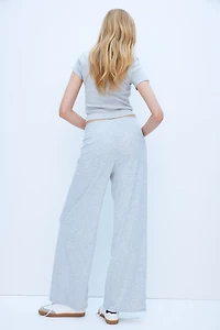 Wide-Leg Jersey Pants