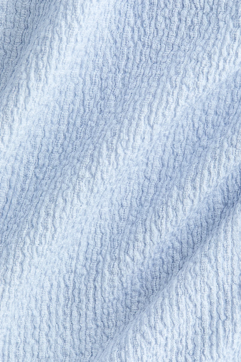 Cap-Sleeved Crinkled Dress