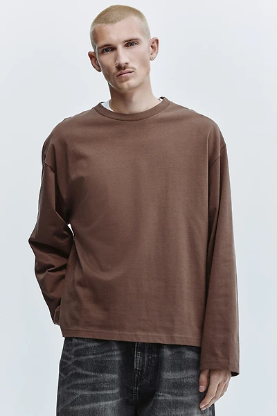 Oversized Long-Sleeved Jersey Shirt