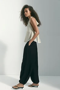 Balloon-Leg Pants