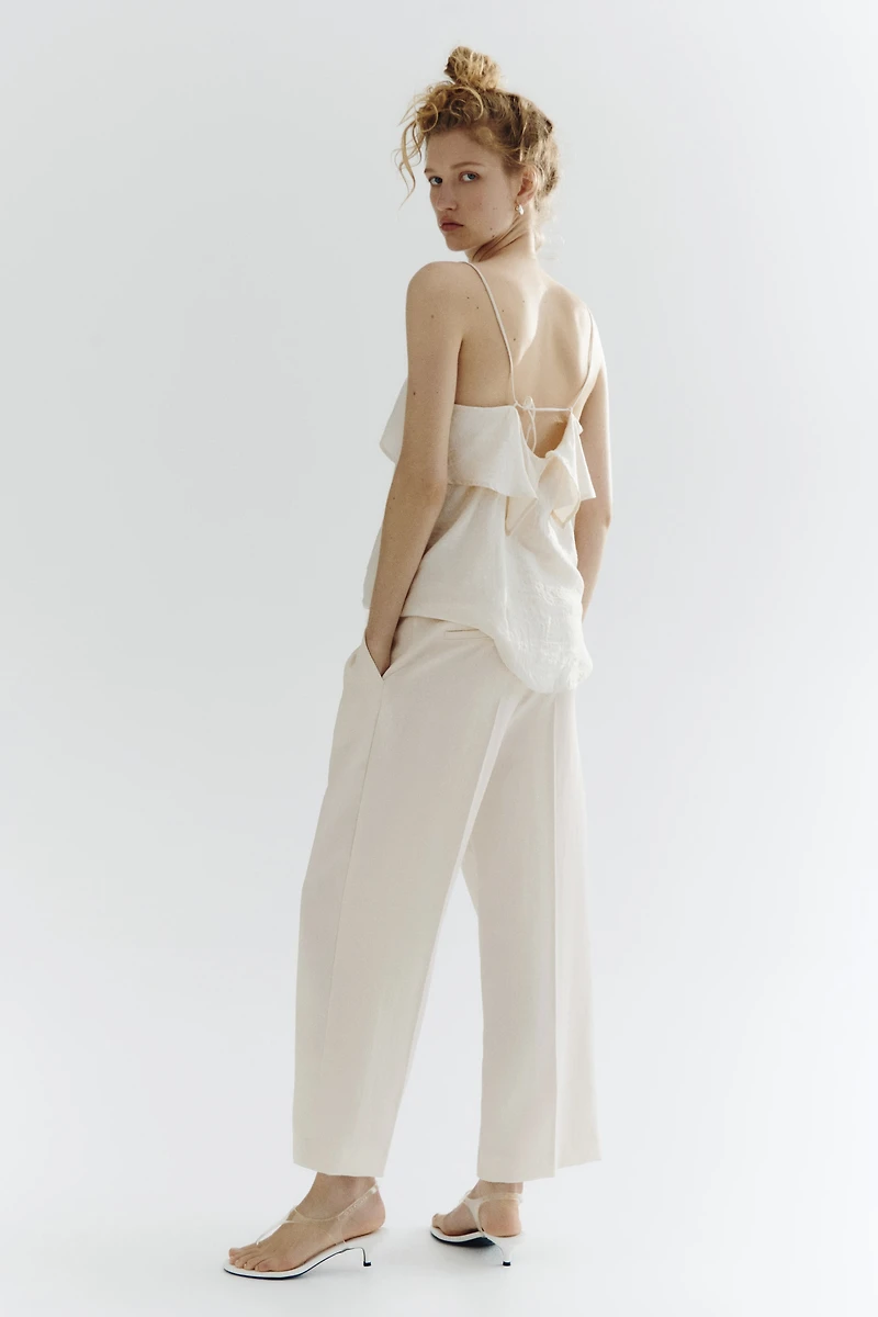 Ankle-Length Twill Pants