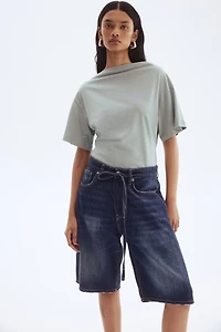 Boat-Neck Cotton Top