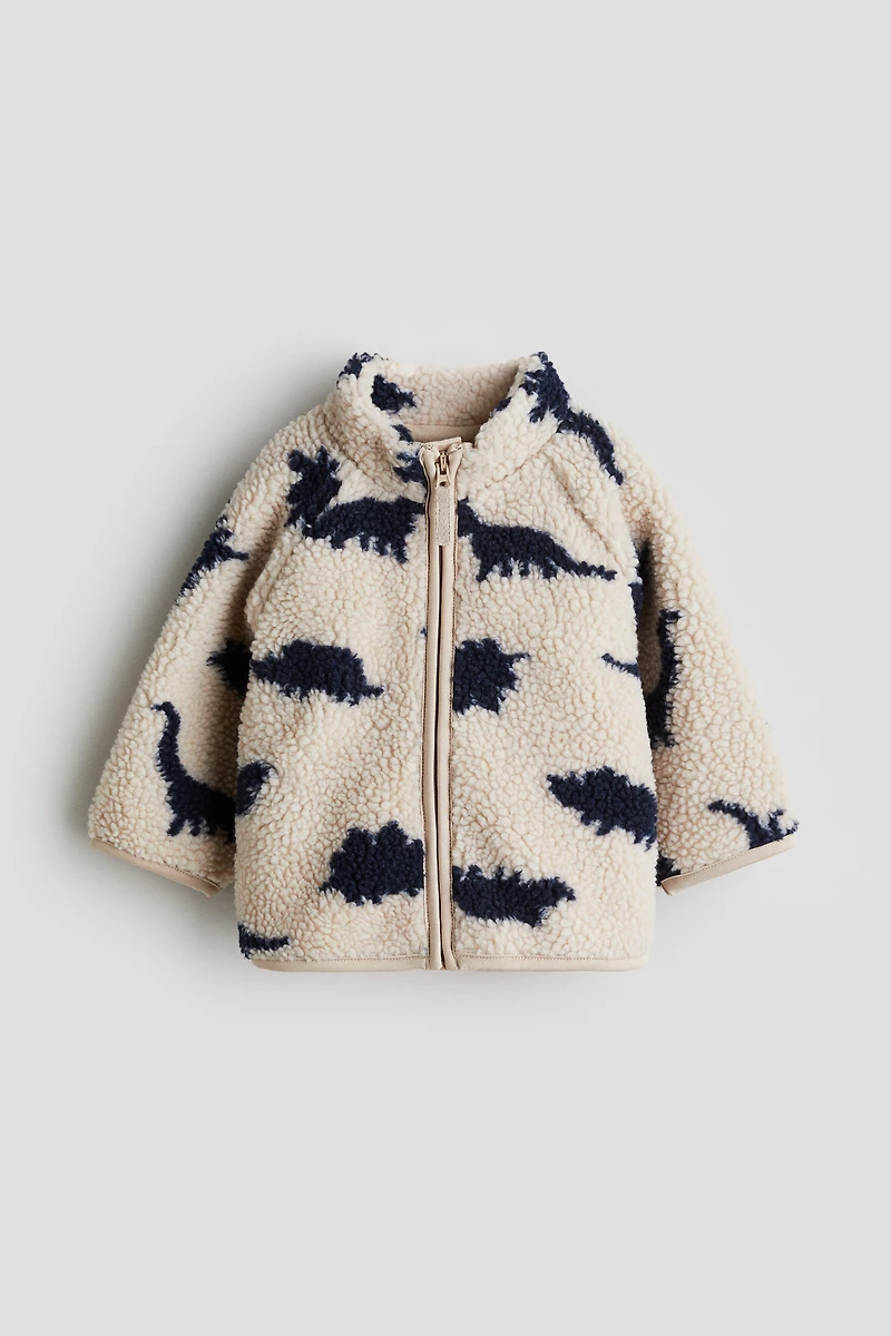 Printed Teddy Fleece Jacket