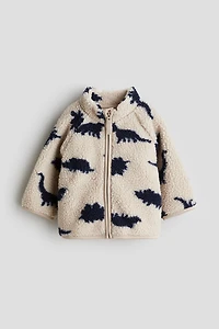 Printed Teddy Fleece Jacket