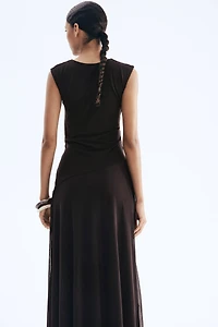 Draped Mesh Dress