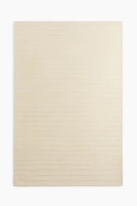 Grand tapis tissé à la main en laine mélangée