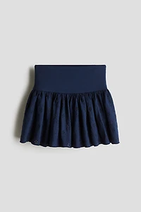 Skirt with Eyelet Embroidery