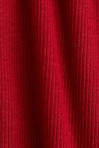 Robe à volants en tricot côtelé