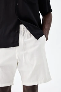 Regular Fit Linen-Blend Shorts