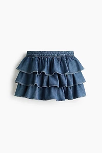 Tiered Denim Skirt