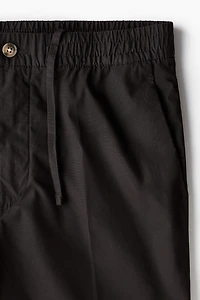 Regular-Fit Cropped Cotton Pants