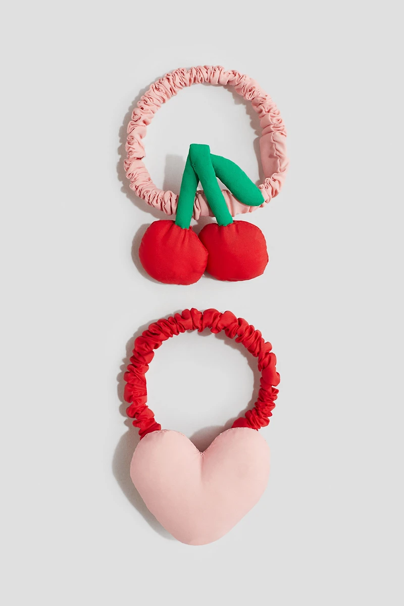 2-Pack Appliquéd Hair Elastics