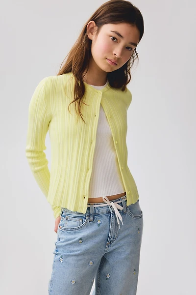 Rib-Knit Cardigan