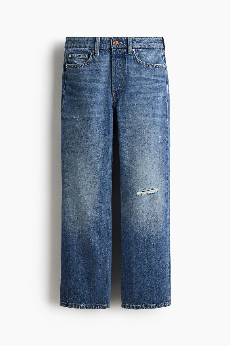 Straight High Waist Ankle Jeans