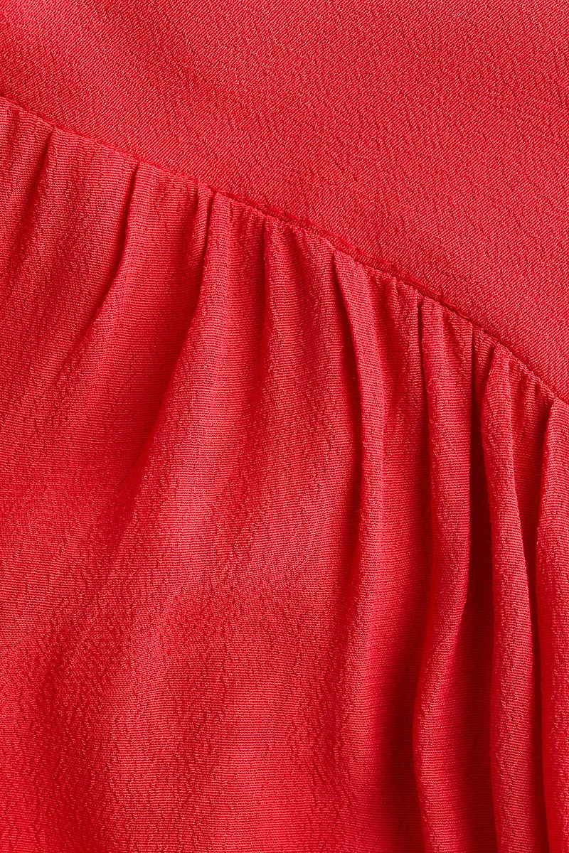 Draped One-Shoulder Dress
