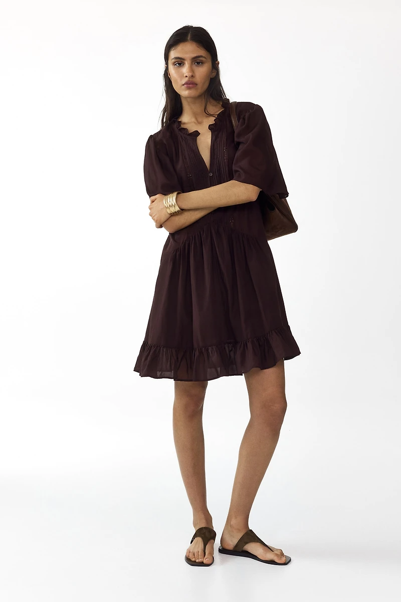 Viscose-Blend Tunic Dress