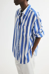 Oversized Linen-Blend Shirt