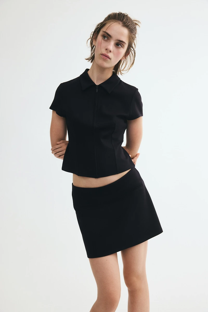 Viscose-Blend Mini Skort