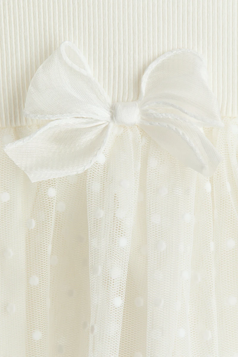 Robe en jersey avec jupe tulle