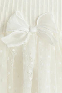 Robe en jersey avec jupe tulle