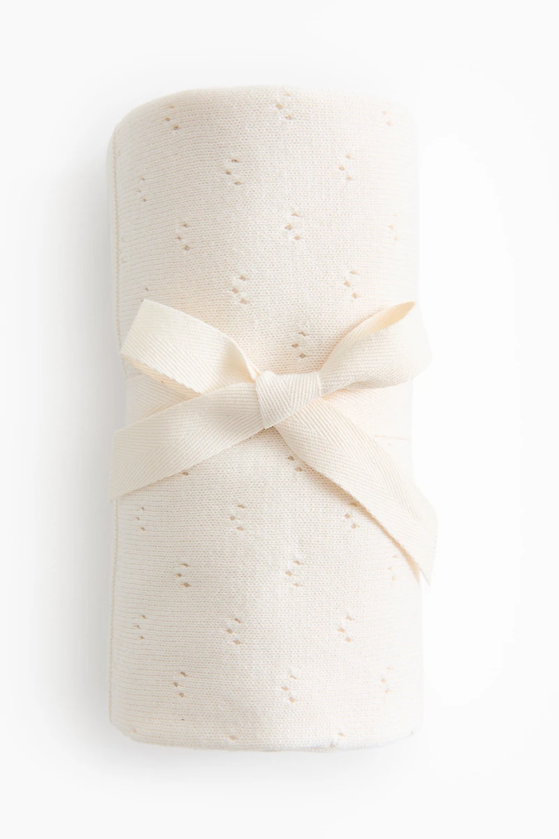 Cotton Pointelle Baby Blanket