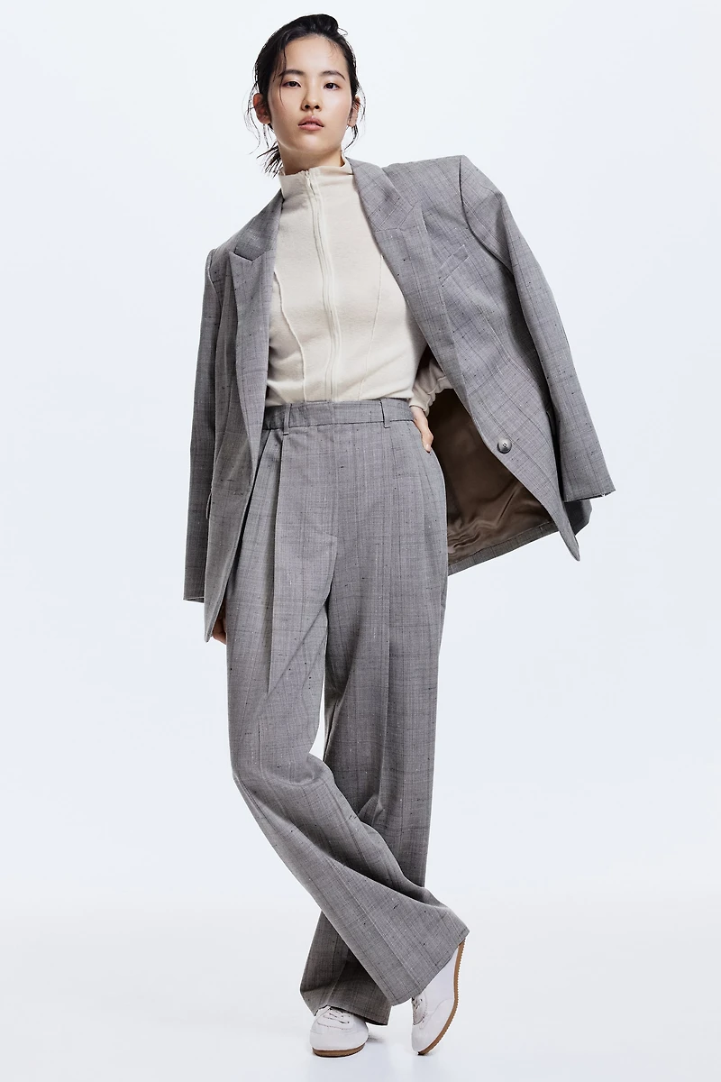 Cashmere-Blend Top with Zipper