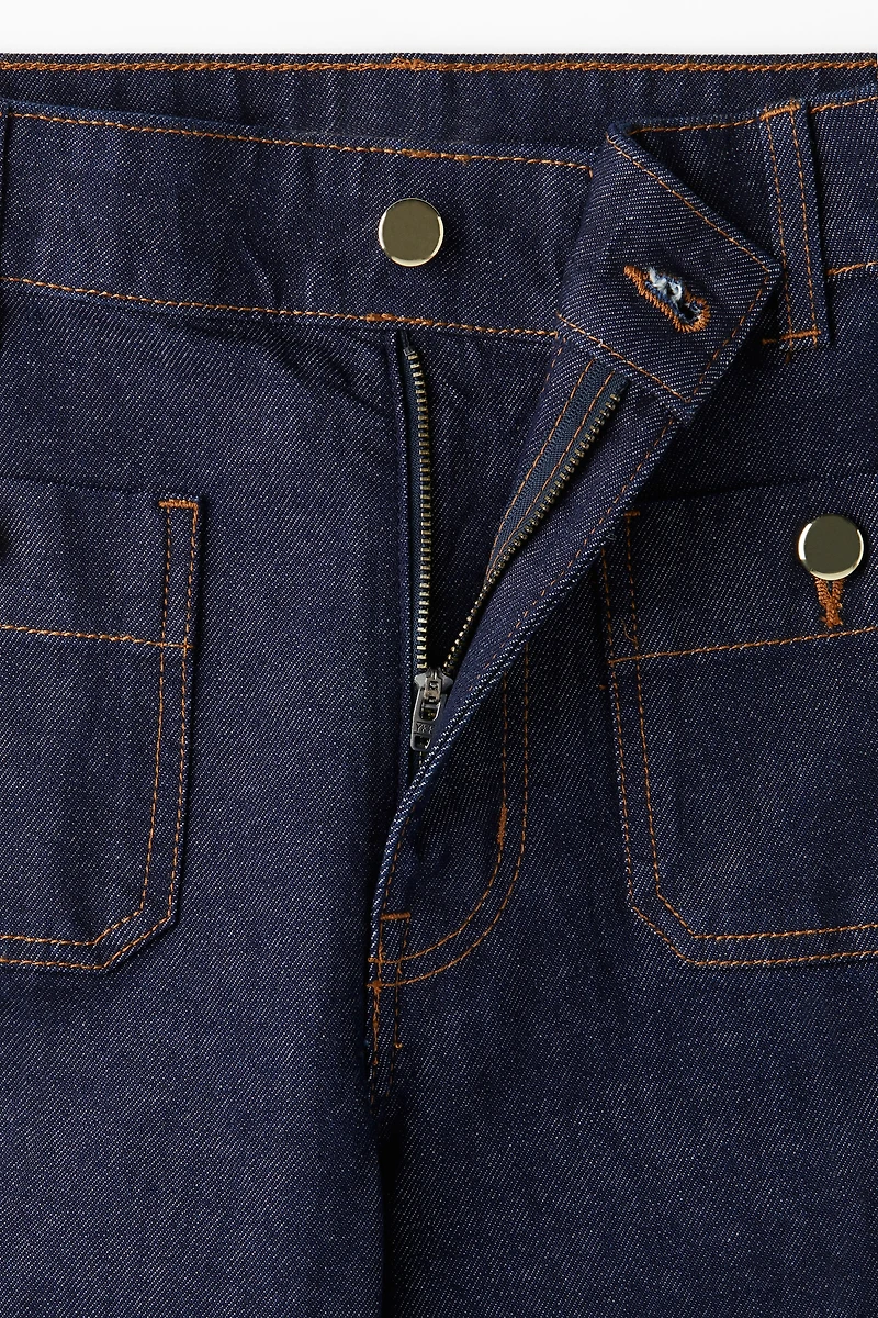 Wide High Ankle Jeans