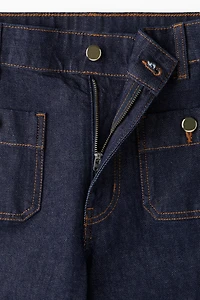 Wide High Ankle Jeans