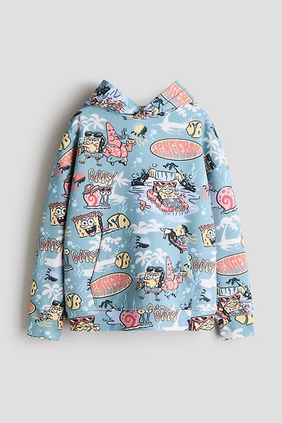 Brushed-Inside Printed Hoodie