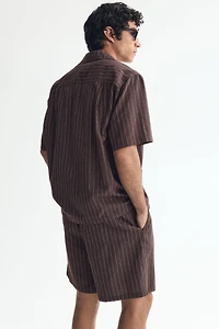 Ensemble chemise et short en lin mélangé