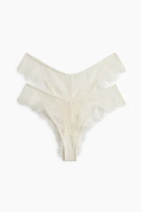 Lot de 2 culottes Brazilian en dentelle