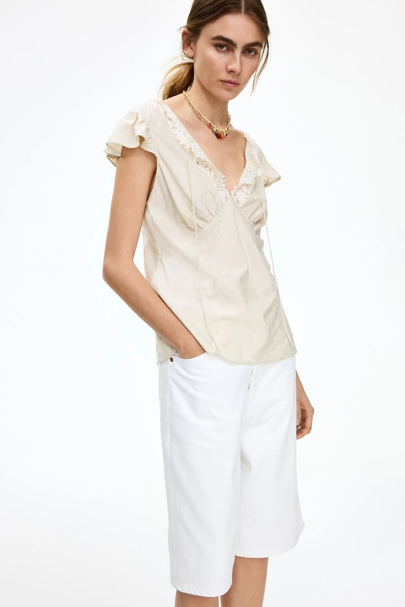 Jacquard-Weave Top