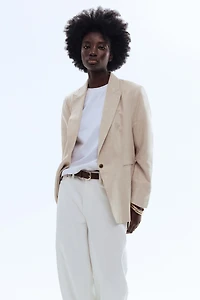 Linen-Blend Blazer