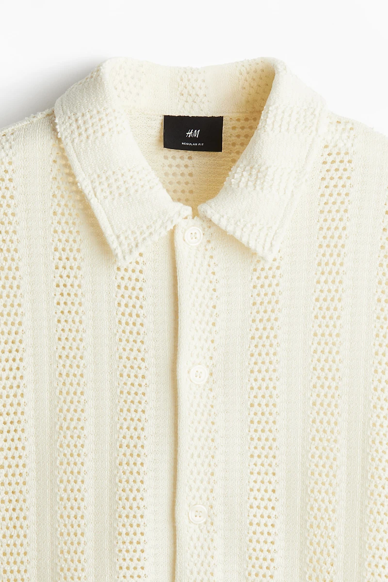Chemise classique en tricot jacquard