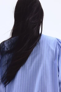 Blouse en popeline avec écharpe