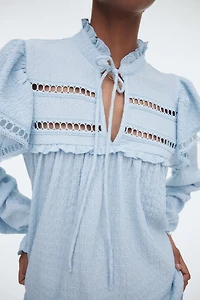 Blouse en jersey texturé