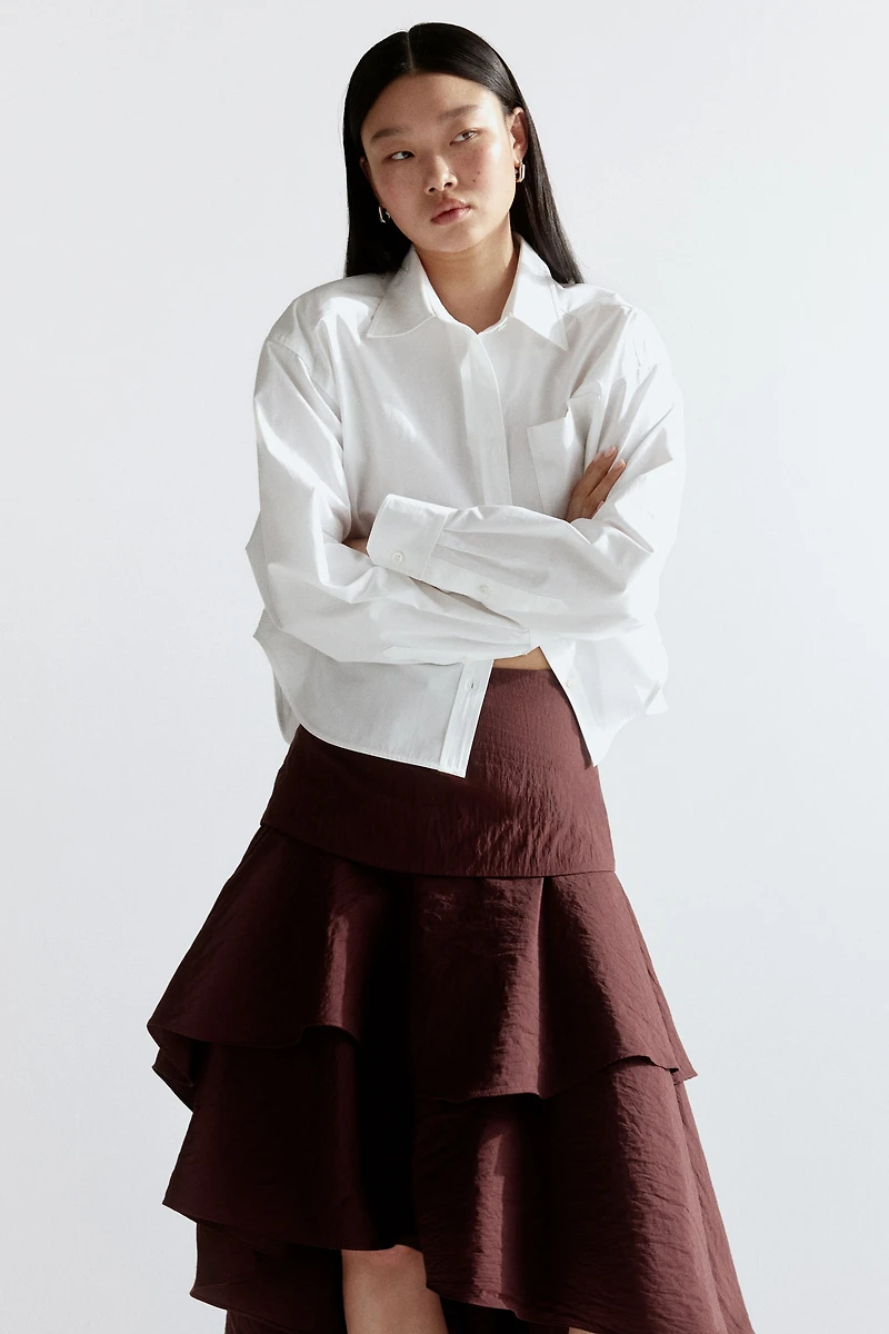 Asymmetric Tiered Skirt