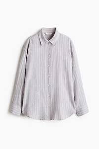 Chemise ample en lin mélangé