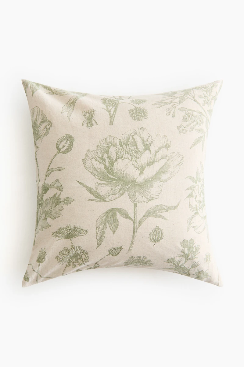 Linen-Blend Cushion Cover