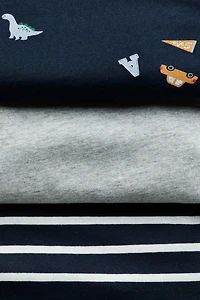 Lot de 3 T-shirts à manches longues en coton