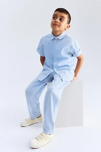 Pantalon en crépon de coton