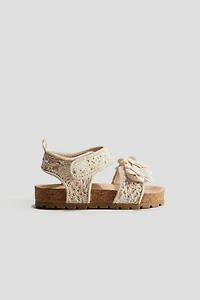 Crochet-Look Sandals