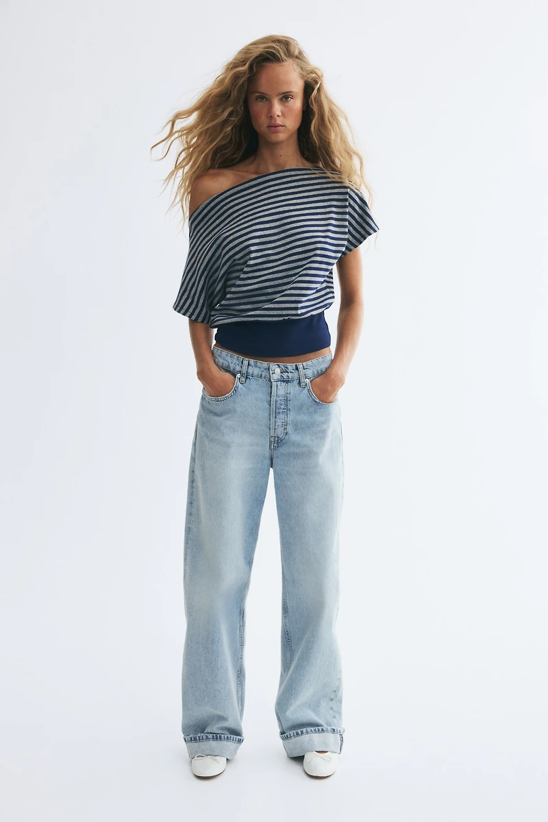 Boat-Neck Cotton Top