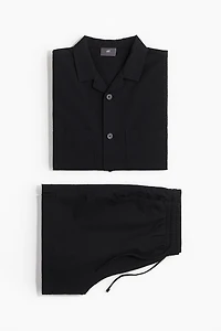 Seersucker Pajama Shirt and Shorts