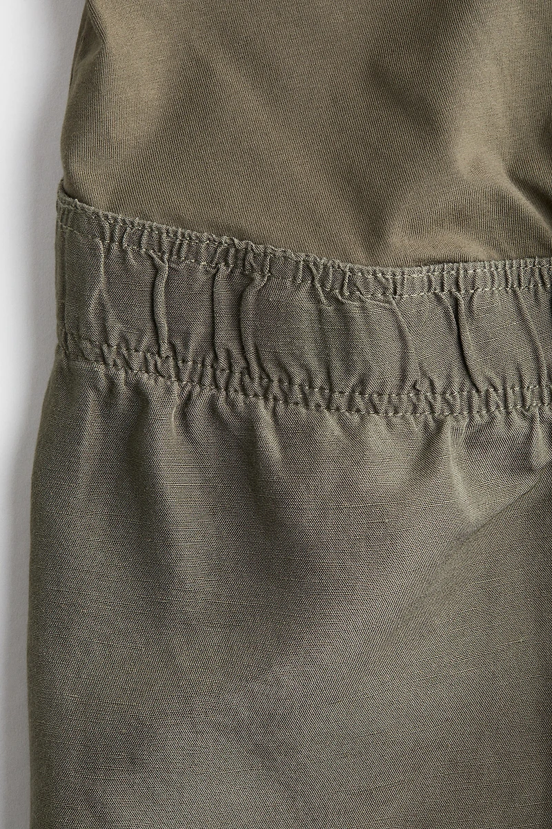 MAMA Linen-Blend Shorts