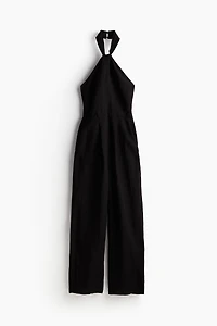 Knot-detail Halterneck Jumpsuit