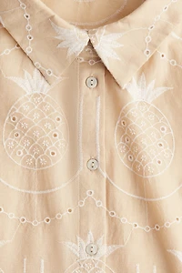 Shirt with Eyelet Embroidery