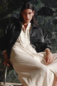 Robe en coton avec dentelle